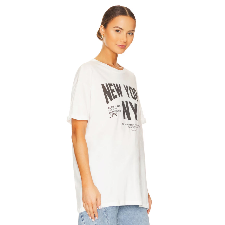 Welcome To New York - Oversized Tee - White