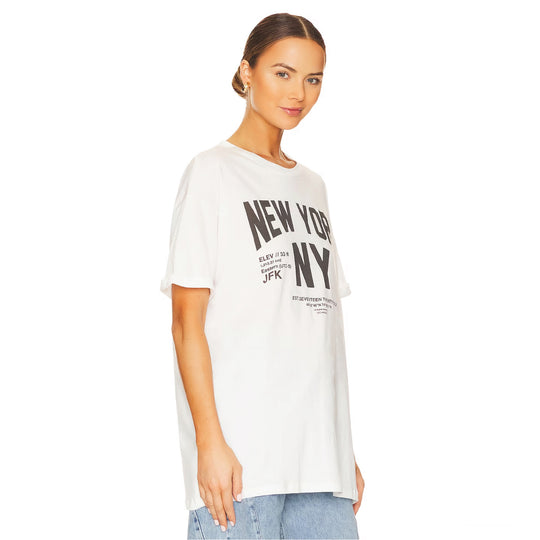 Welcome To New York - Oversized Tee - White
