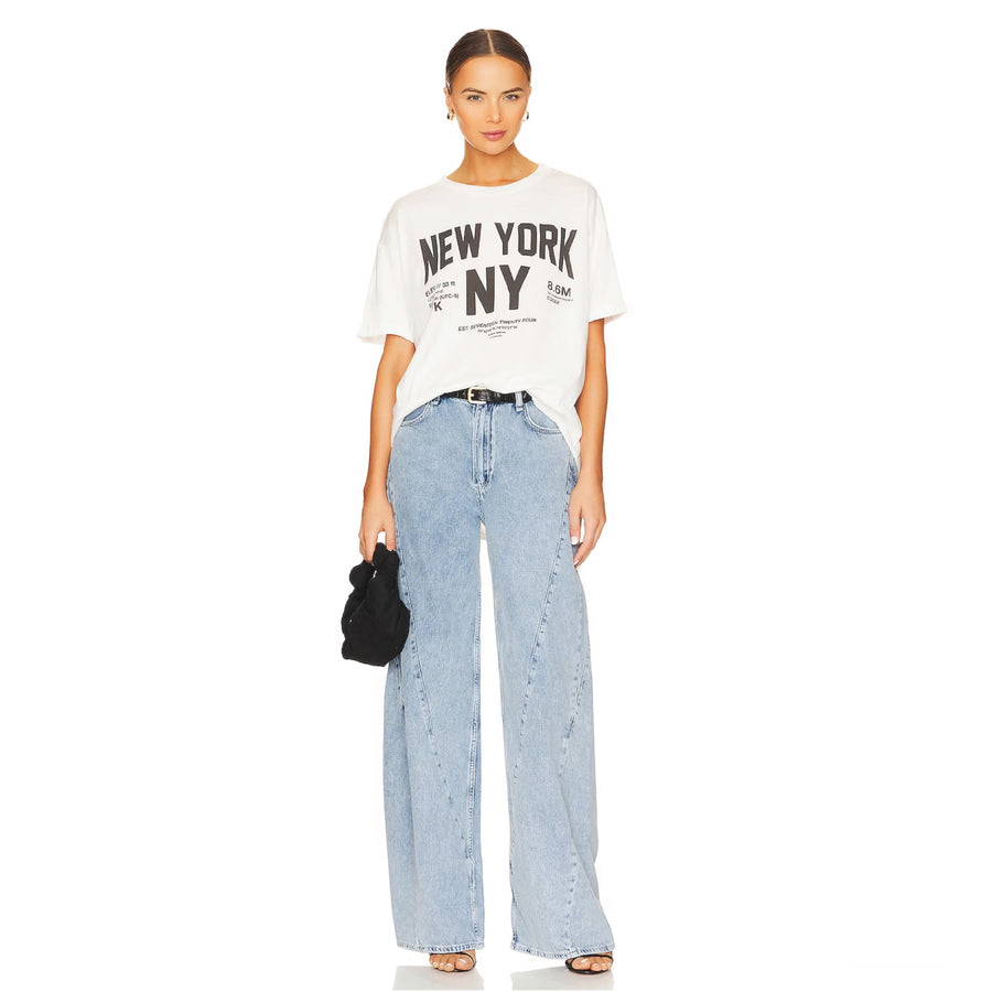 Welcome To New York - Oversized Tee - White