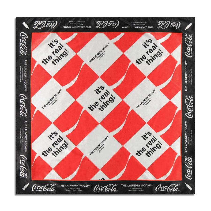 Coca Cola Real Thing - Silky Bandana - Red & White - The Laundry Room