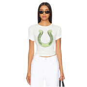 Lucky Gal - Baby Tee - White - The Laundry Room