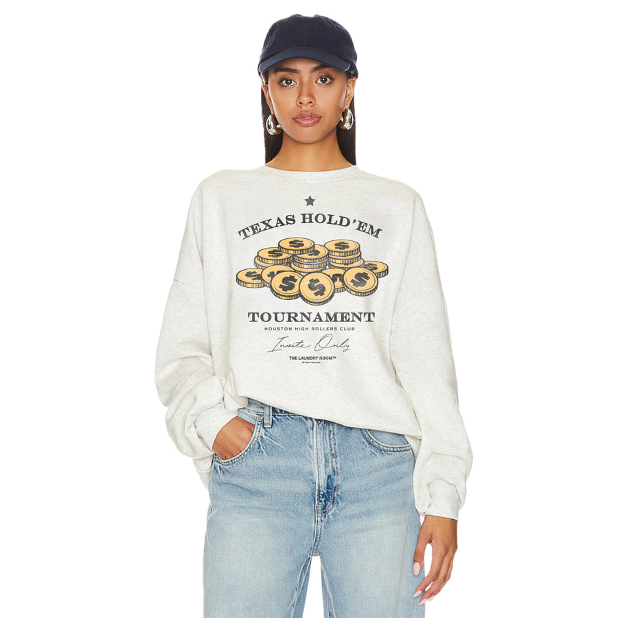 Texas Hold 'Em - Jump Jumper - Pebble Heather - The Laundry Room