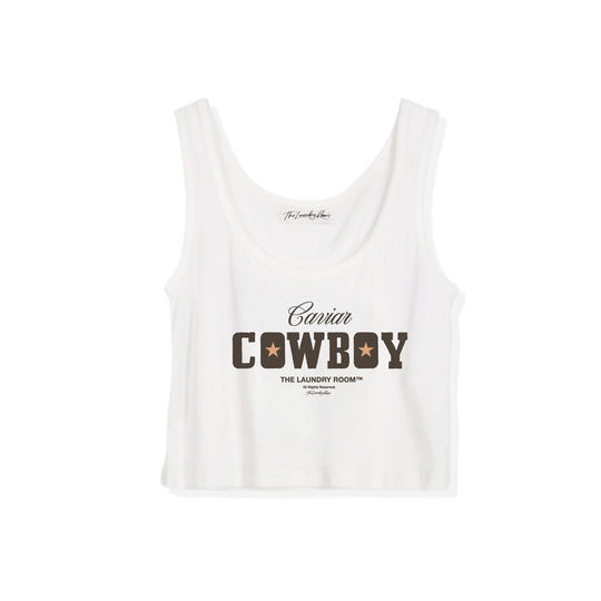 Caviar Cowboy - Boxy Tank - White - The Laundry Room