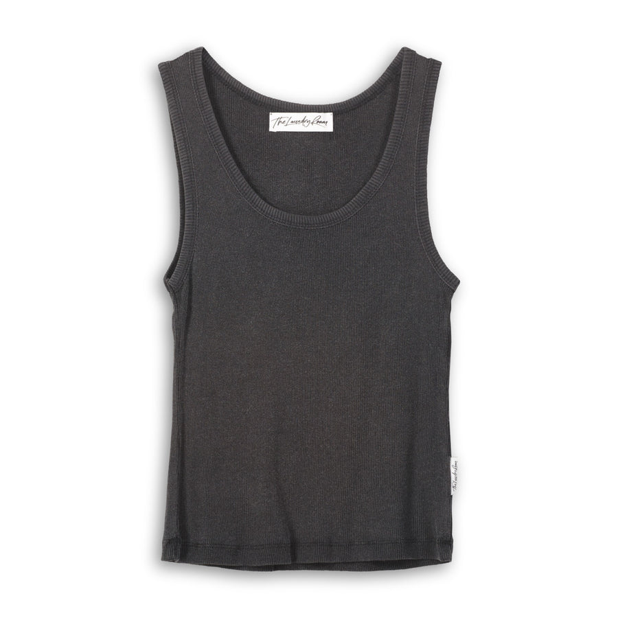 Essentials - Rib Tank - Black Snow - The Laundry Room