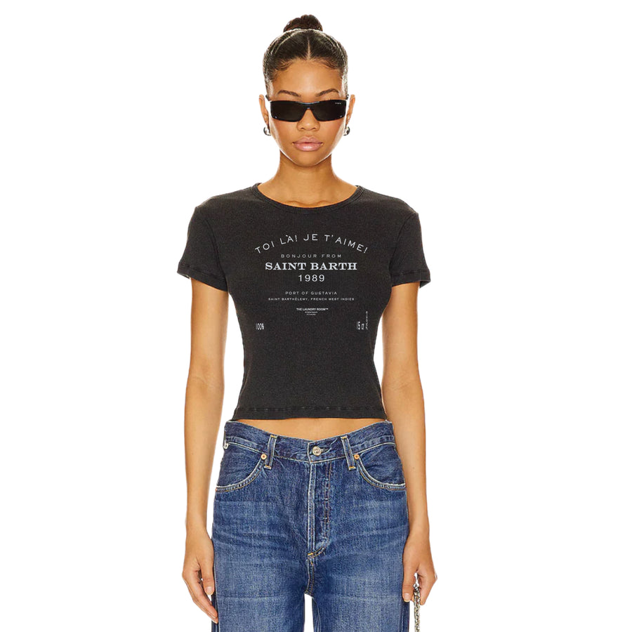 Saint Barth 89 - Baby Tee - Black Snow - The Laundry Room