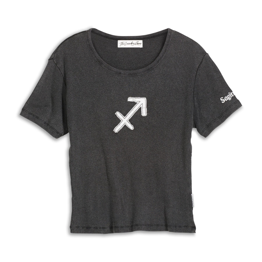 Sagittarius Stitch - Baby Tee - Black Snow - The Laundry Room
