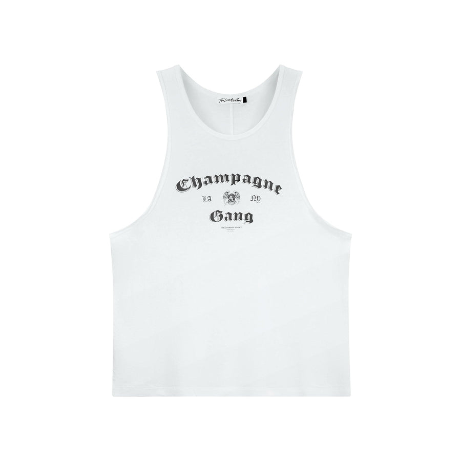 Champagne Gang - Papa Tank - White - The Laundry Room