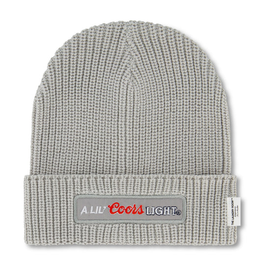 A Lil Coors - Knitted Beanie - Gravity Grey - The Laundry Room