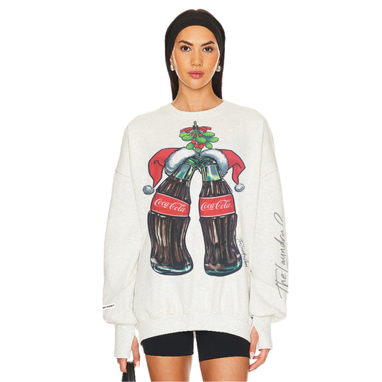 Coca Cola Mistle Toe - Standard Jumper - White - The Laundry Room