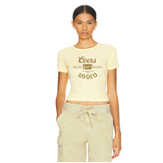 Coors Banquet Rodeo Stamp - Baby Tee - Vintage Yellow - The Laundry Room
