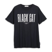 Black Cat - Oversized Tee - Black - The Laundry Room
