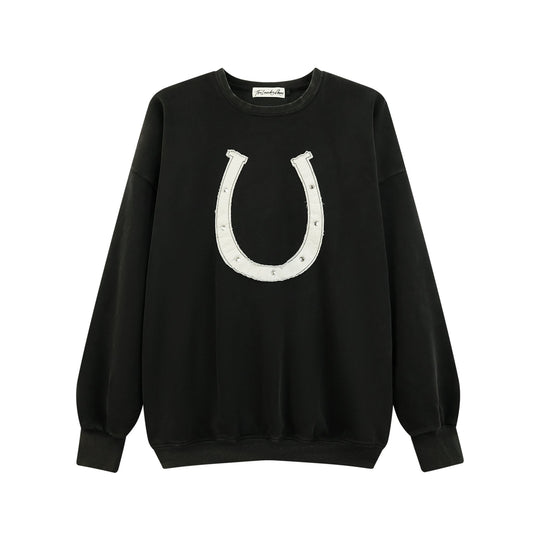 Horseshoe Patchwork - Jump Jumper - Black - The Laundry Room