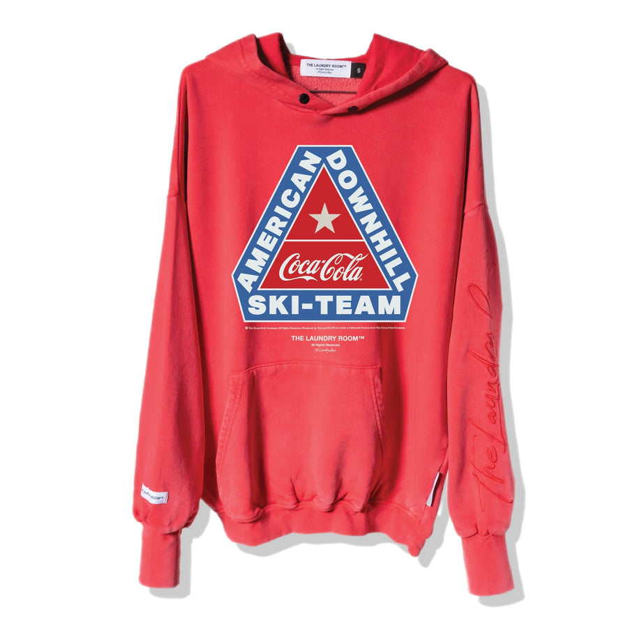 American Downhill Ski Team - Hideout Hoodie - Vintage Red