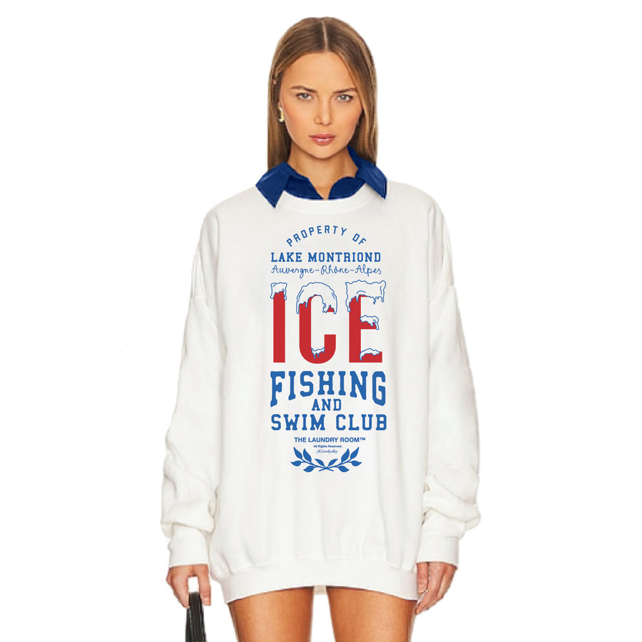 ICE Fishing And Swim Club - Jump Jumper - White