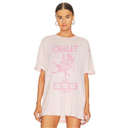 Chalet Club Apres Martini - Oversized Tee - Blush Pink