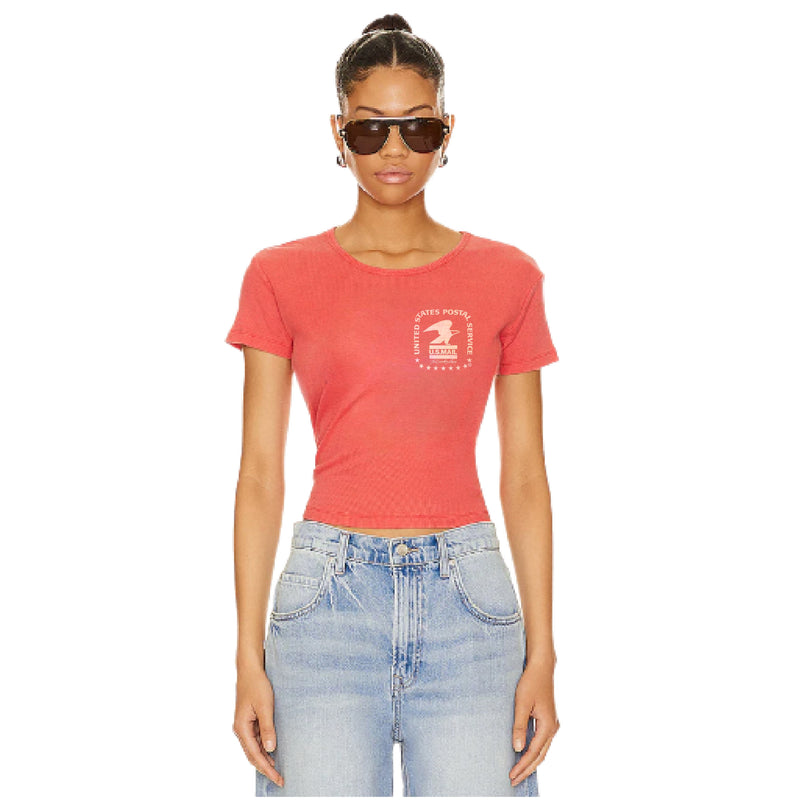 USPS Stamp - Baby Tee - Vintage Red - The Laundry Room
