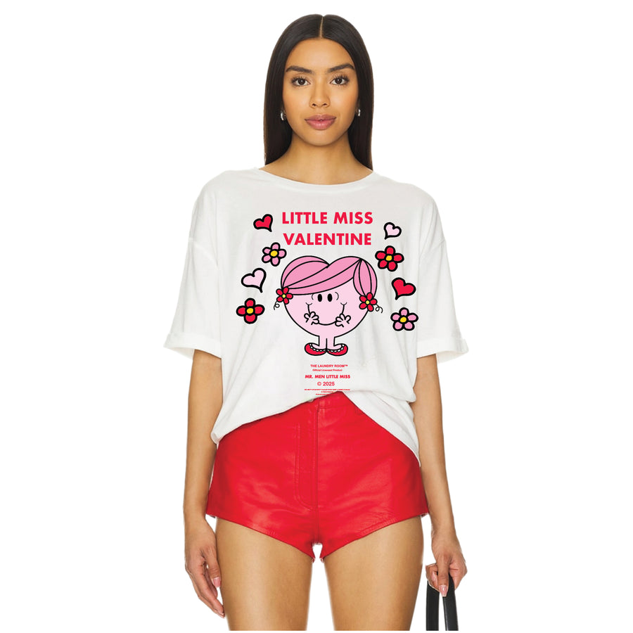 Little Miss Valentine - Oversized Tee - White - The Laundry Room