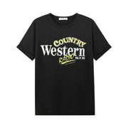 Country Western Radio - Oversized Tee - Black Snow - The Laundry Room