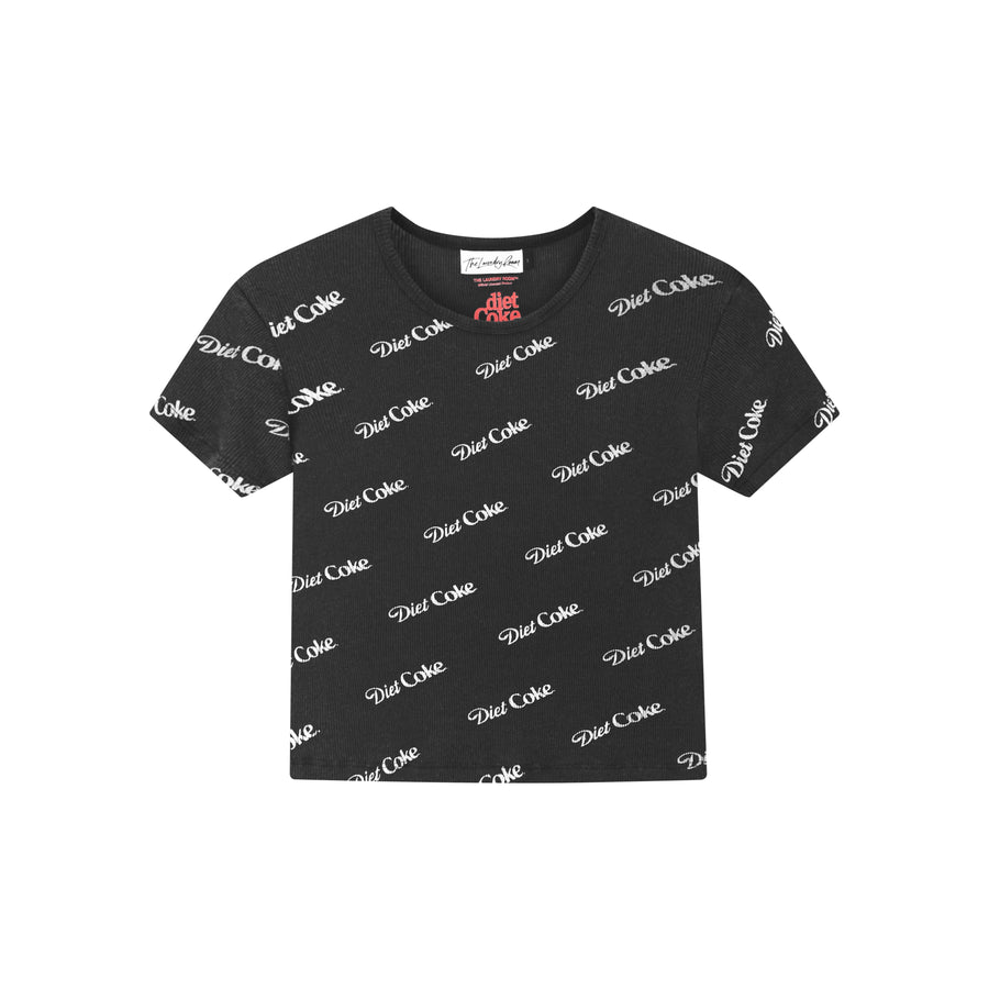Diet Coke Pattern - Baby Tee - Black Snow - The Laundry Room