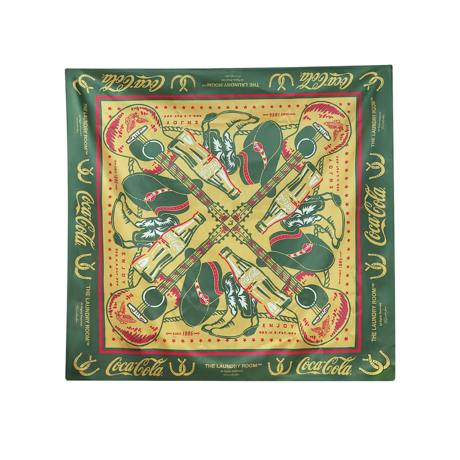 Coca Cola Country - Silky Bandana - Camel Gold - The Laundry Room