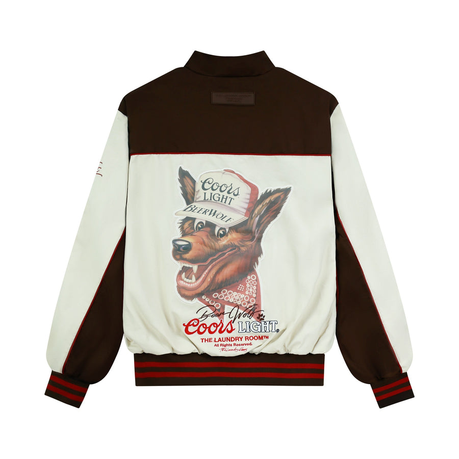 Team Ahroooo - Racing Jacket - Bone & Brown - The Laundry Room