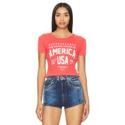 Welcome To America - Baby Tee - Vintage Red - The Laundry Room