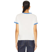 Saint Barth Crest - Perfect Ringer Tee - White & Blue - The Laundry Room