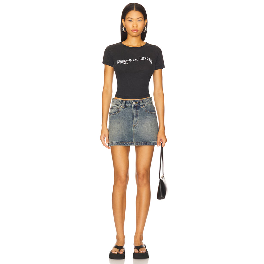 Au Revoir - Baby Tee - Black Snow - The Laundry Room