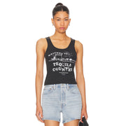 Tequila Country  - Rib Tank - Black Snow - The Laundry Room