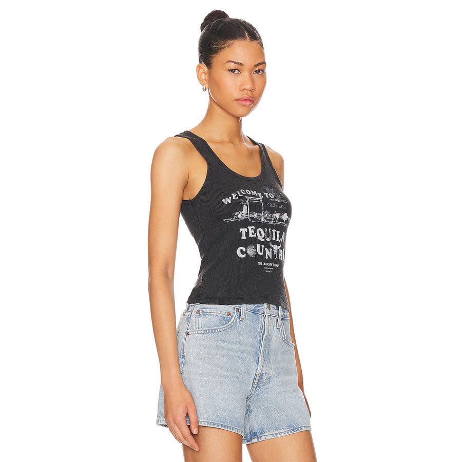 Tequila Country  - Rib Tank - Black Snow - The Laundry Room