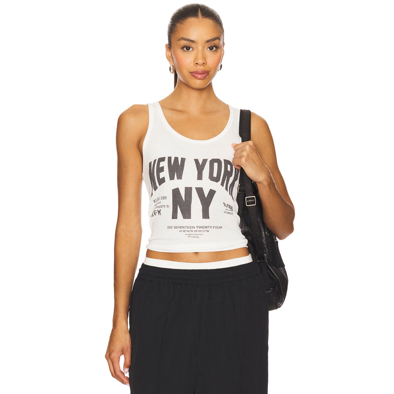 Welcome To New York - Rib Tank - White - The Laundry Room