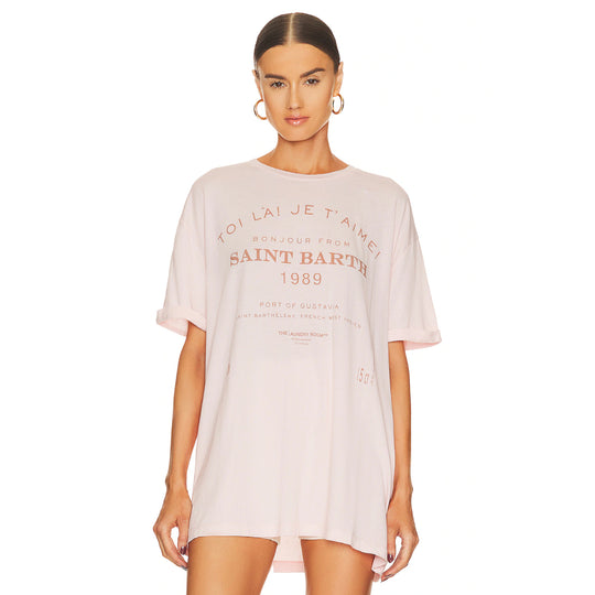 Saint Barth 89 - Oversized Tee - Blush Pink - The Laundry Room