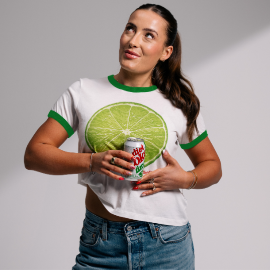 Diet Coke Lime Flavor - Perfect Ringer Tee - White & Lime - The Laundry Room