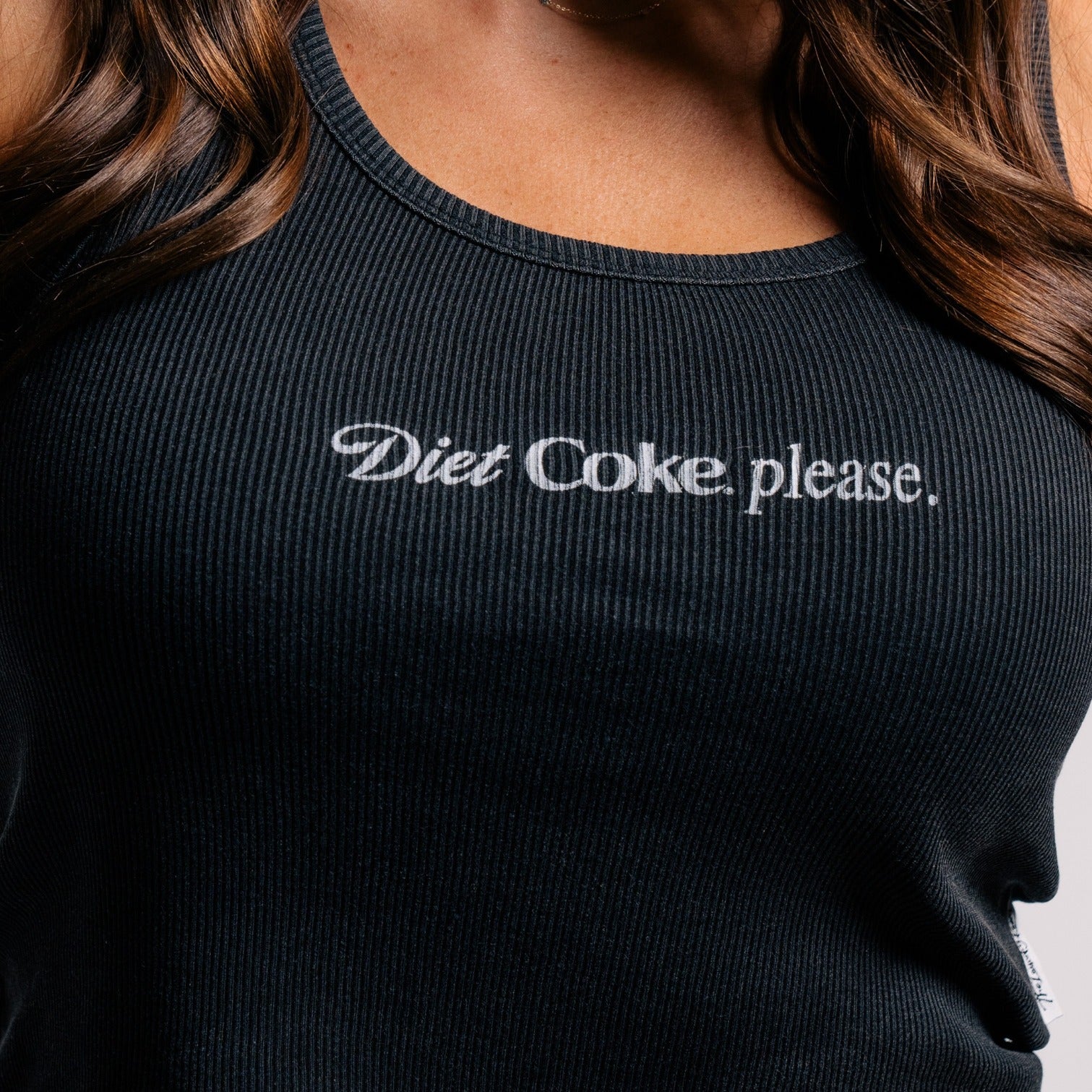 Diet Coke Please - Rib Tank - Black Snow - The Laundry Room
