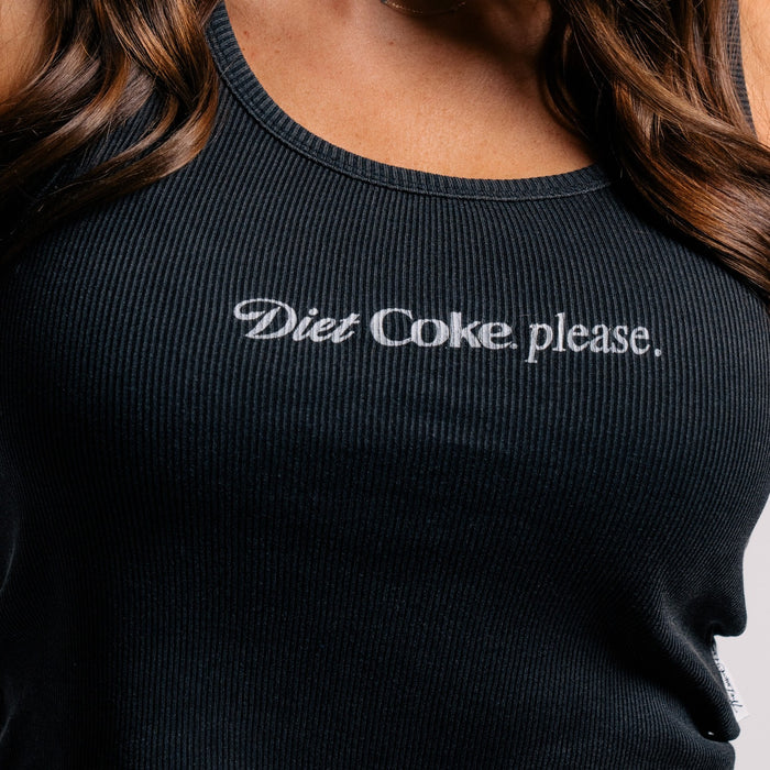 Diet Coke Please - Rib Tank - Black Snow - The Laundry Room
