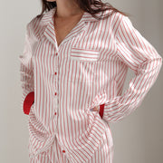 Red Stripe - Silky PJ Set - Red Stripe - The Laundry Room