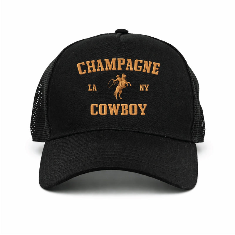 Champagne Cowboy - Trucker Hat - Black - The Laundry Room