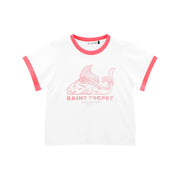 Saint Tropez Fish - Perfect Ringer Tee - White & Red - The Laundry Room