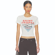 Saint Tropez Sardines - Baby Tee - White - The Laundry Room