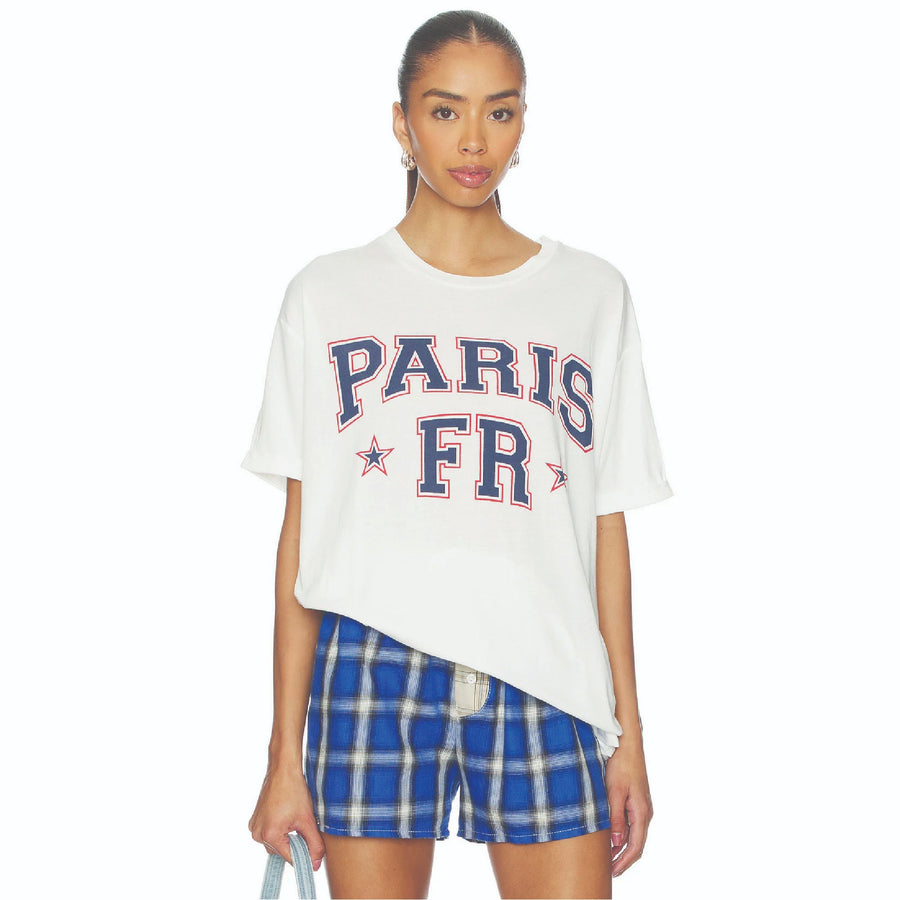 Paris FR - Oversized Tee - White - The Laundry Room