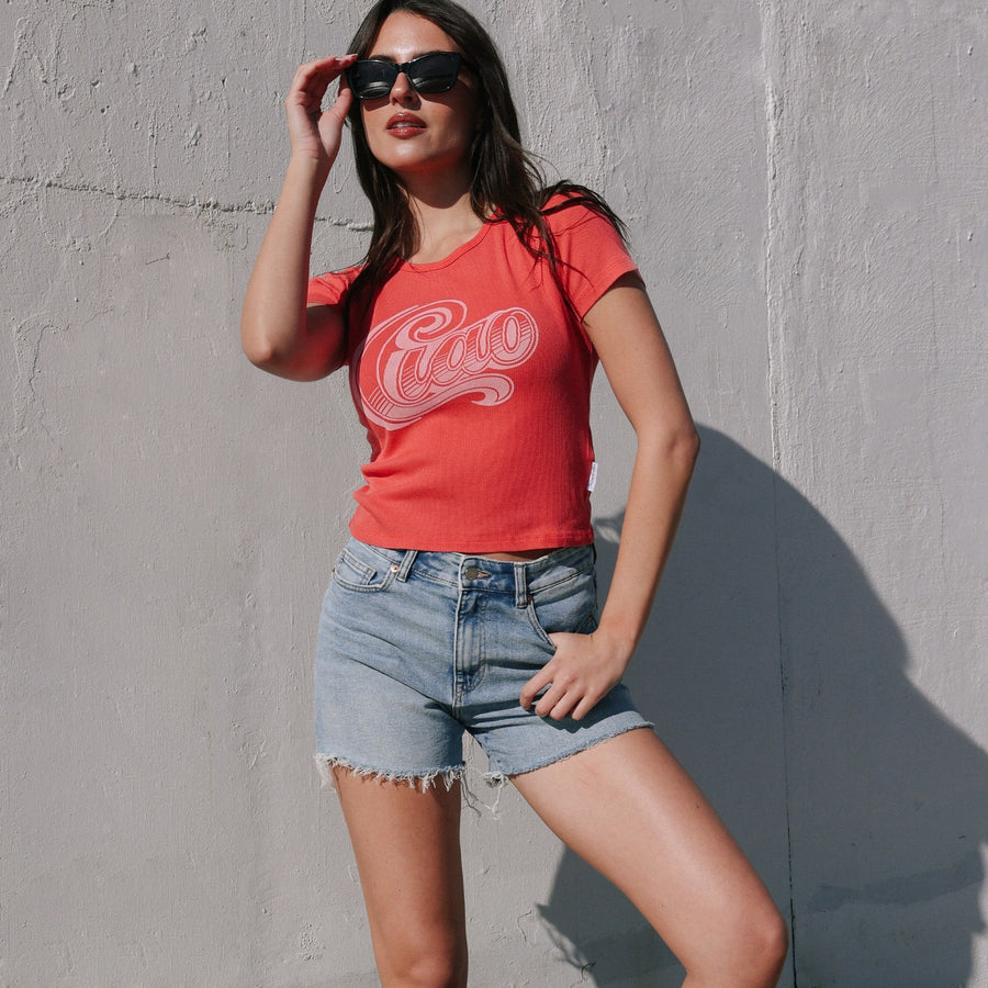 Big Ciao - Baby Tee - Vintage Red - The Laundry Room