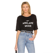 Airplane Mode - Oversized Tee - Black - The Laundry Room