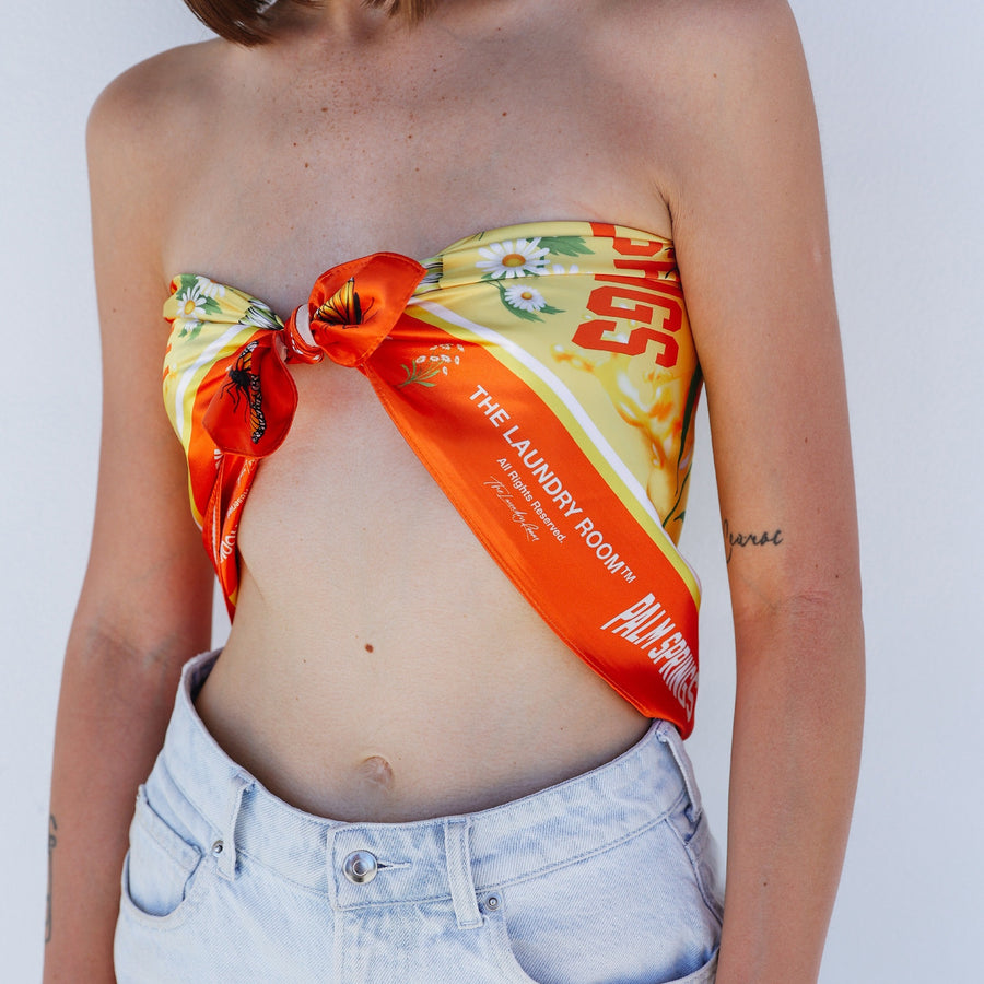 Palm Springs Metamorphosis - Silky Bandana - Vintage Yellow - The Laundry Room