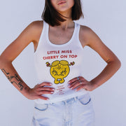 Little Miss Cherry On Top - Rib Tank - White - The Laundry Room