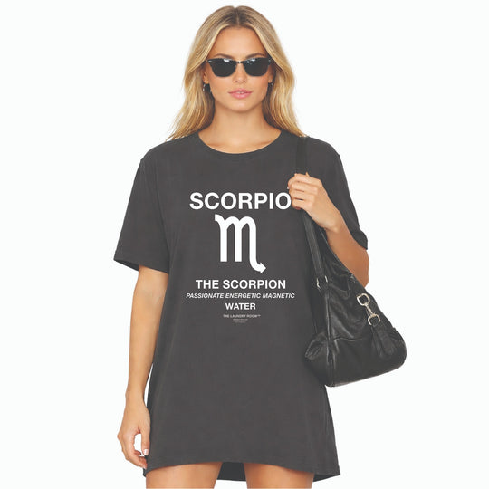Scorpio Scorpion - Oversized Tee - Black Snow - The Laundry Room