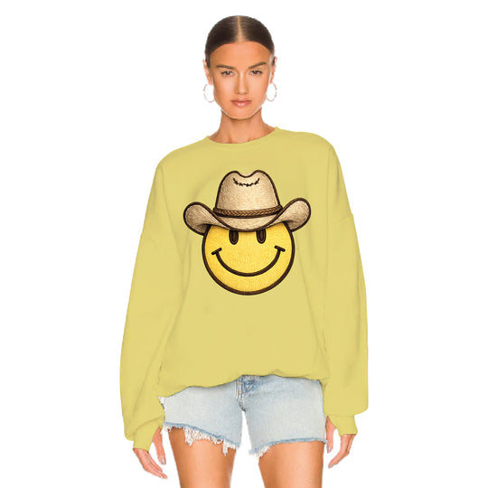 Smiley Cowboy - Jump Jumper - Vintage Neon Yellow - The Laundry Room