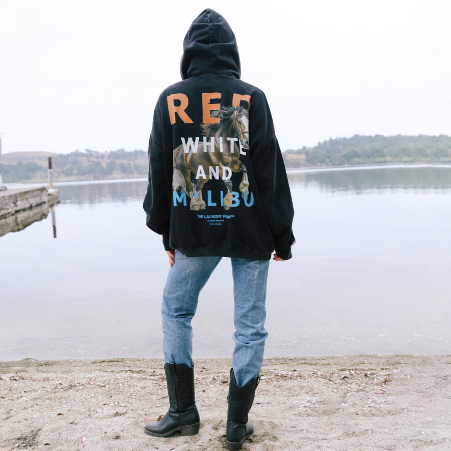 Red White And Malibu - Hideout Hoodie - Black Snow