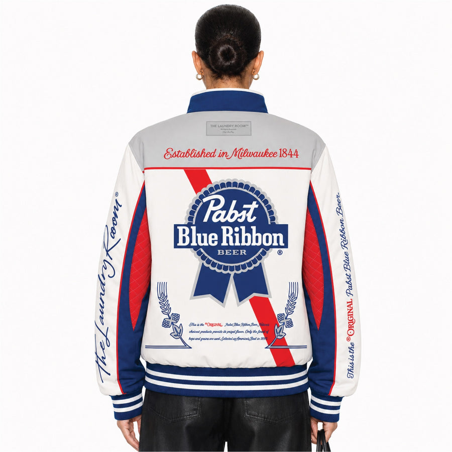 Pabst Blue Ribbon 24oz - Racing Jacket - Red White And Blue