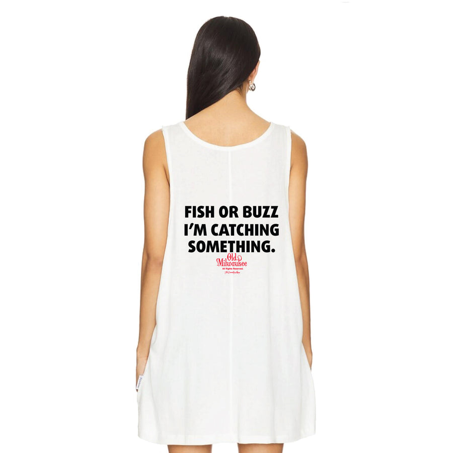 Bass Fish Or Buzz - Papa Tank - White