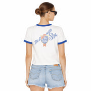 Do it with Style - Perfect Ringer Tee - White & Blue